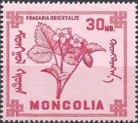 (1968-013) Марка Монголия "Земляника восточная"    Ягоды III O