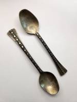 Ложки чайные СССР 2-я половина 20 века Серебро 916 проба Вес 40 гр Длина 12,2 см