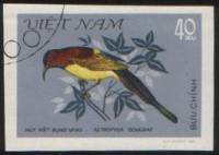 (1981-030a) Марка Вьетнам "Птица-солнце Гулда"  Без перфорации  Птицы III Θ