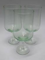 Набор бокалов на ножке 3 шт цветное стекло (сост. на фото)