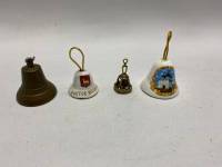 Сувенир колокольчик 4 шт Ростов, Вологда и два металлическихих