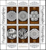 (1988-089) Лист (6 м 2х3) Германия (ГДР) "Кружева"    Кружева Эржебирге III Θ