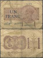 Банкнота Франция 1922 год 1 франк    F