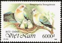(1992-085) Марка Вьетнам "Малая горлица"    Голуби III Θ