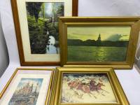 Картина репродукция в раме 4 шт