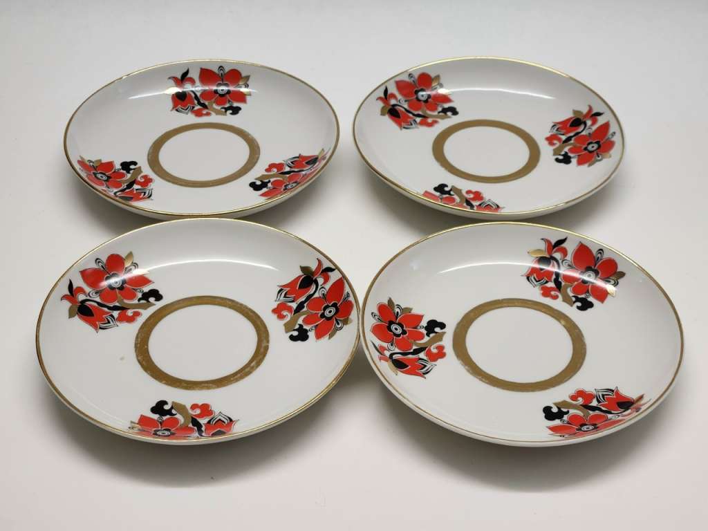 Блюдца чайные 4 штуки ЛФЗ Золотой петушок 
