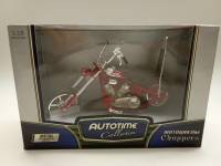 Модель мотоцикл 1:18 Chopper красный новый в коробке Autotime