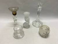 Подсвечник стекло 5 шт разной формы