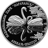 2003 Монета Беларусь 1 рубль Лебедь-шипун  Медь-Никель  PROOF