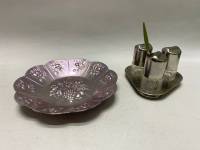 Набор для специй и тарелка метал