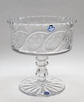 Фруктовница - ваза большая на ножке Гусь - Хрустальный Шведка