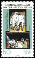 (1987-076) Марка Германия (ГДР) "Жертвы"    Художественная выставка, ГДР II Θ