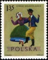 (1969-057) Марка Польша "Нижняя Силезия, Вроцлав"   Национальная одежда II O