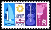 (1973-060) Марка Германия (ГДР) "Туризм"    Ярмарка, Лейпциг III Θ