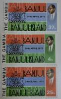 --  Набор марок Гамбия 3 шт.  Негашеные , III O