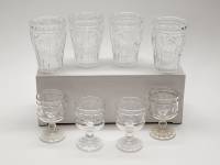 Стопки 4 шт и Рюмки миниатюрные 4 шт хрусталь СССР