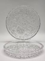 Блюда хрусталь СССР 2 штуки круг и овал
