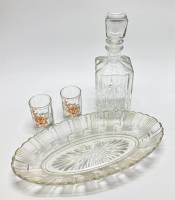 Селёдочница + графин штоф + 2 стопки, стекло