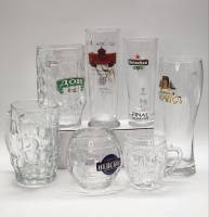Пивные кружки бокалы 7 шт Невское Дон Heineken Золотая Бочка Krusovice и др.