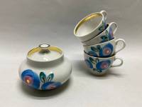 Чайный сервиз Барановка 60 годы СССР сахарница и 4 чашки