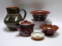 Кувшин Горшочек для запекания Салатники и розетка керамика 5 предметов