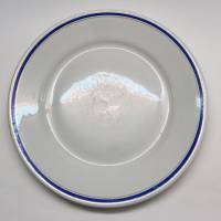 Блюдо Пролетарий с синей и золотой полоской диаметр 35 см