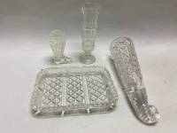 Хрустальный рог рюмки и подставка