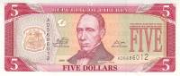 Банкнота Либерия 2009 год 5 долларов Эдвард Джеймс Рой   UNC