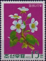 (1975-067) Марка Северная Корея "Дикая груша"   Цветение III Θ