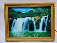 Картина панно антистресс Водопад с подсветкой и пением птиц