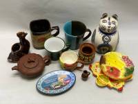 Набор керамики 12 предметов, чашки, чайник, тарелки