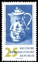 (1960-033) Марка Германия (ГДР) "Кофейник"    Мейсенский фарфор III O
