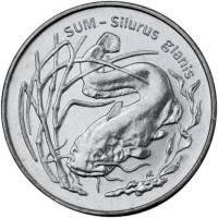 002 Монета Польша 1995 год 2 злотых Сом   Медь-Никель  UNC