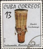 (1972-075) Марка Куба "Бонхо"    Народные музыкальные инструменты II Θ
