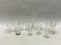 Рюмки 11 шт хрусталь, на ножке и без
