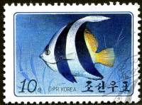 (1986-015) Марка Северная Корея "Белопёрая кабуба"   Рыбы III Θ