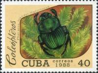(1988-050) Марка Куба "Фаней"    Жуки III Θ