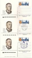 1984-138 Почтовая карточка СССР Ф.О. Шехтель 125 лет со дня рождения  3 шт ,  Разн виды гашения