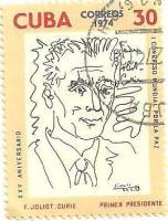 (1974-092) Марка Куба "Ф. Жолио-Кюри"    25 лет Всемирному конгрессу мира III Θ