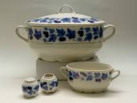 Сервиз столовый Пролетарий СССР 1960-е фарфор супница солонка подставка для зубочисток 4 предмета