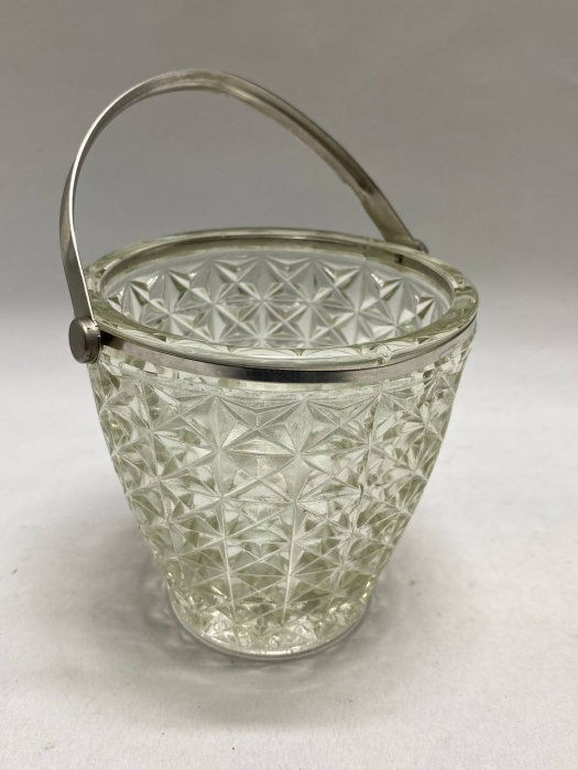 Ваза ведерко с ручкой хрусталь СССР