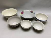 Салатник круглый разный размер, 6 шт