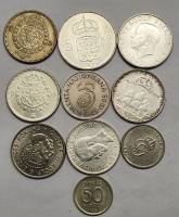 Набор монет Швеция 10 штук