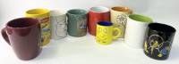 Кружки цветные разные 9 шт