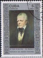 (1987-003) Марка Куба "Вальтер Скотт"    Музей в Гаване III Θ