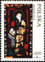 (1971-060) Марка Польша "Мадонна"    Витражи II Θ