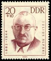 (1962-057) Марка Германия (ГДР) "Джулиус Альпари"    Анти-фашисты III Θ