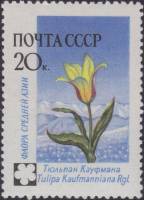 1960-104 Марка СССР Тюльпан Кауфмана   Флора II O