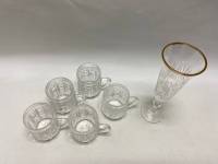 Кружка 5 шт и бокал на ножке хрусталь