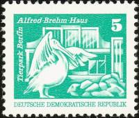 (1974-042) Марка Германия (ГДР) "Дом Альфреда Брема"    Достопримечательности ГДР III O